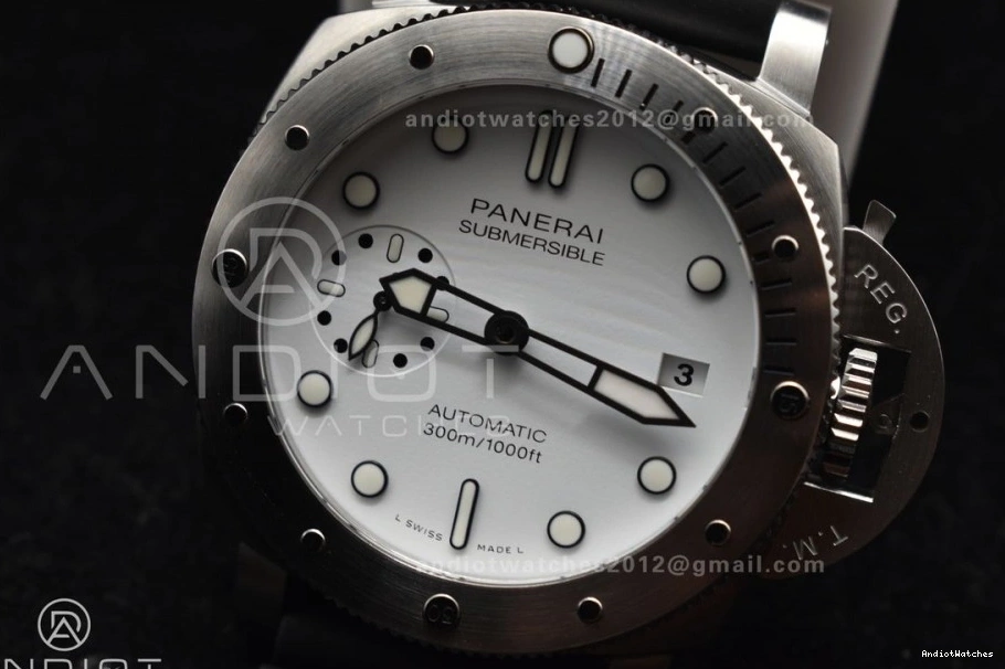 Black PAM2223 White Rubber 42mm on Strap Submersible Edition Best MoistureWicking Dial P 990 VSF 0506